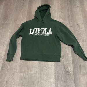 Loyola University Maryland green hoodie size small